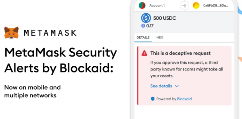 MetaMask refuerza su seguridad con alertas de Blockaid para proteger a los usuarios de fraudes en criptomonedas