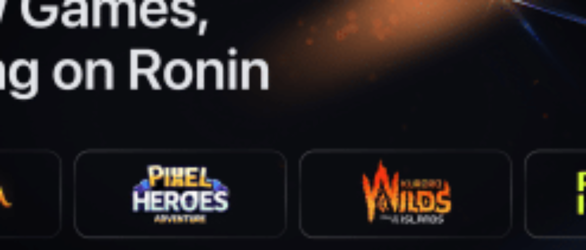 Ronin se expande con siete nuevos juegos y refuerza su liderazgo en el mundo de los videojuegos blockchain